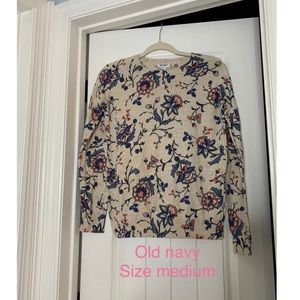Floral medium long sleeve shirt